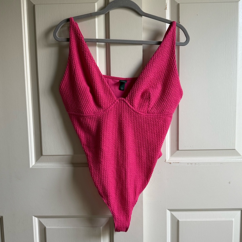 Wild Fable Vibrant Pink Women’s Knit Bodysuit Size XXL
